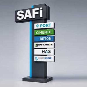 Işıklı Kutu Harf Totem Tabela